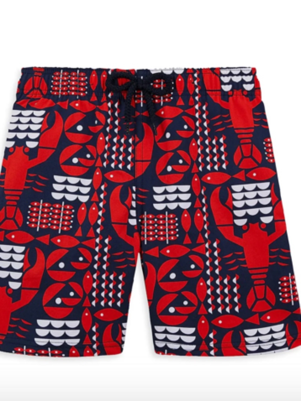 Little Boy's & Boy's Lobster Print Stretch Swim Trunks